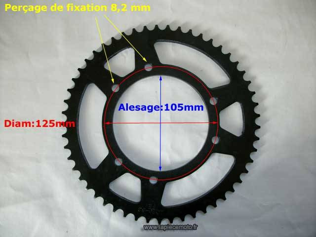 604b-Kit chaine France Equipement Aprilia 50 RX