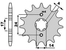 604c-Kit chaine France Equipement Aprilia 50 RX
